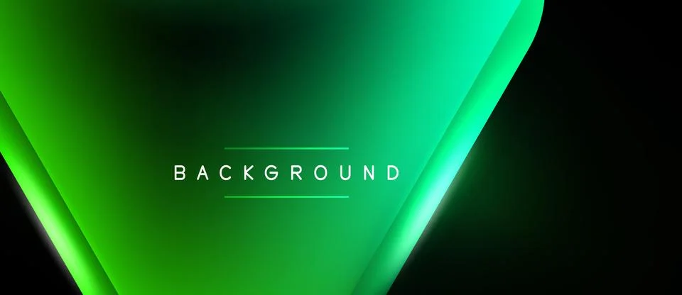 Dark backdrop features vibrant green gradient layers. Text reads BACKGROUND Stock Illustration