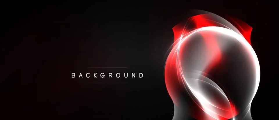 Dark backdrop features vibrant red, white curves. Text BACKGROUND present. Stock Illustration