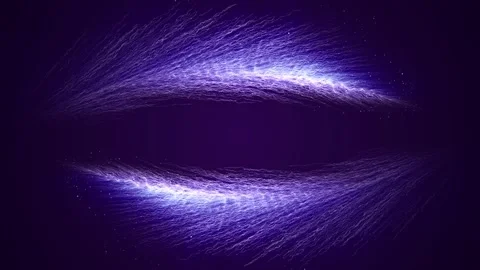 On a dark background, abstract blue feathers appear framing the middle of the Stock Footage 259143821