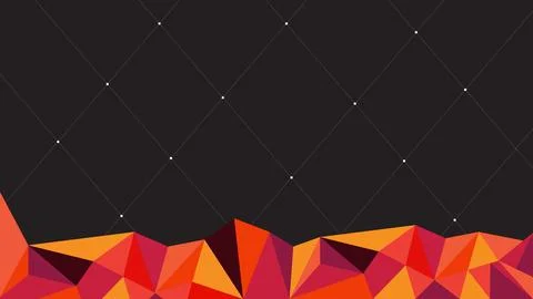 Dark Background with Abstract Geometric Poly Design Illustrazione stock