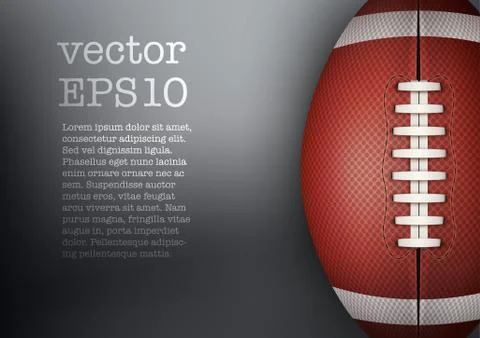 Dark Background of American Football ball. Vector Illustration. Stock Illustration