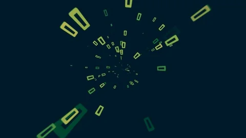 Dark background, appearing and disappearing rectangles in a big swirl, abst.. Stock Footage 251343201