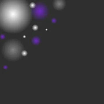 Dark background with balls. A black template with purple and gray circles. イラスト素材