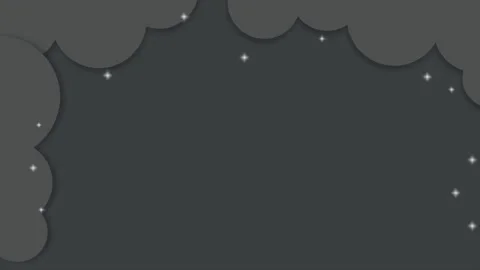 Dark background with black clouds and little stars. Loop playback Stock Footage 313247247