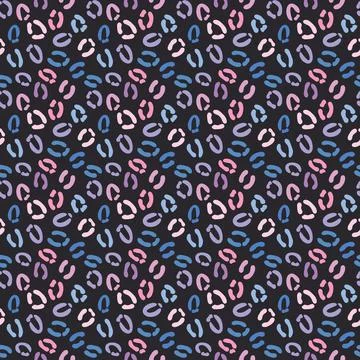 Dark background, blue cheetah repeat pattern vector background. Stock Illustration