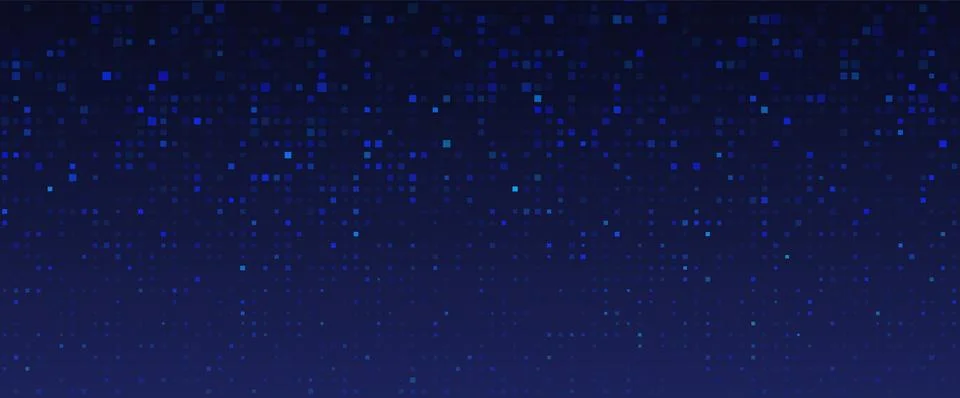 Dark background with blue pixel pattern. Illustrazione stock