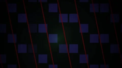 Dark background with blue squares pattern. Stock Footage 335349418