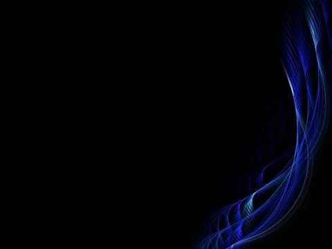 Dark background with blue twists on the right side Stock Illustration
