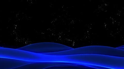 Dark background, blue waves, white stars.  Stock Footage 285946683