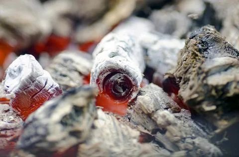 Dark background from the burning charcoal Stock Photos