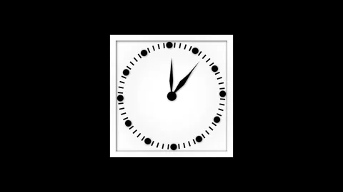 Dark background clock hand animation loop. Fast-paced motion of second, min.. Stock Footage 309016488