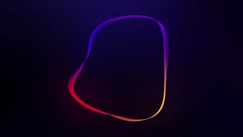 Dark background, colored shape for logo or text. An animated round neon sha.. Stock Footage 258294750