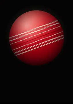 Dark Background of cricket ball. Vector Illustration Stock Illustration