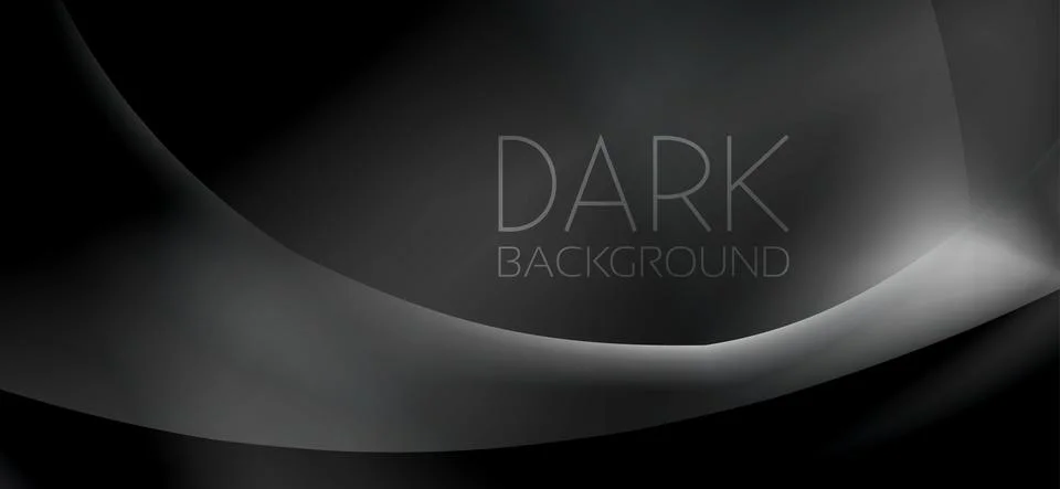 Dark background with curved line. Vector graphics Stock Illustration
