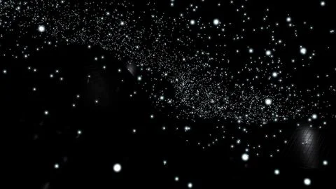 Dark background. Design.Small round particles in cartoon animation scatter into 스톡 일러스트