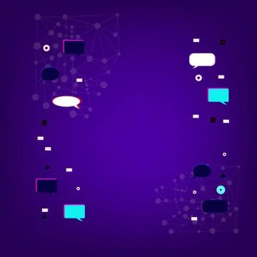 Dark background with empty bubble shapes. Minimalistic cover design. Template Stock Illustration