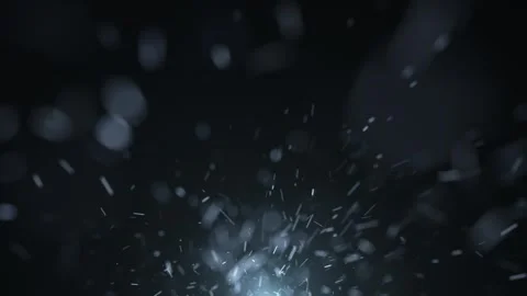 Dark background with falling dust particles and abstract motion blur. Stock Footage 313278118