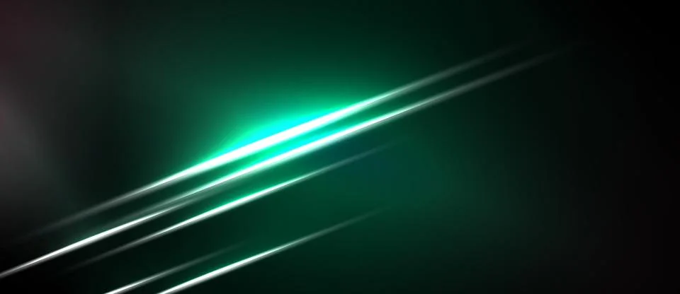Dark background features bright diagonal lines. Green glow emanates from ce.. 스톡 일러스트