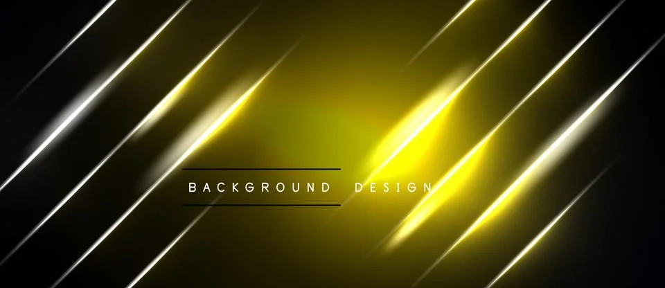 Dark background features bright golden lines, diagonal streaks. Text reads 스톡 일러스트