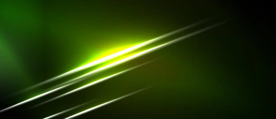 Dark background features bright green, yellow lines. Diagonal streaks create 스톡 일러스트
