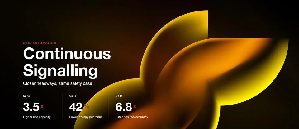 Dark background features continuous signalling graphic. Numbers highlight Stock Illustration