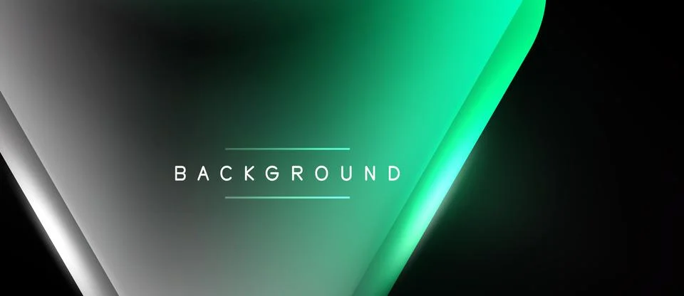Dark background features gradient green light effect. Text reads BACKGROUND Illustrazione stock