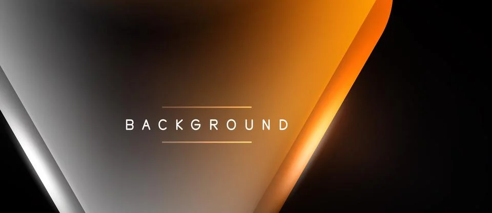 Dark background features gradient orange, silver shapes. Text reads BACKGROUN Stock Illustration