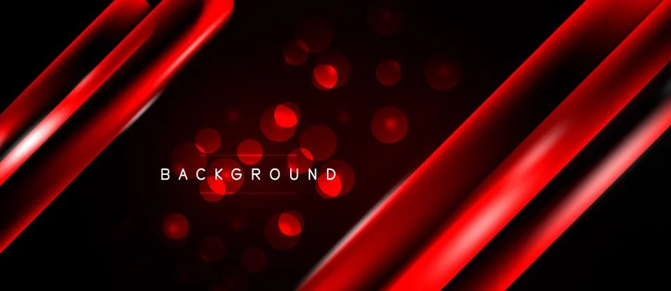Dark background features red glowing lines, circles. Text reads background Stock Illustration