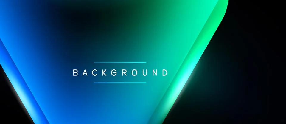 Dark background features vibrant blue, green gradient. Central text reads 库存插图