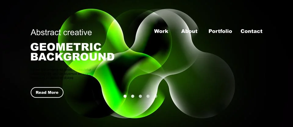 Dark background features vibrant green, white shapes. Website header includes イラスト素材