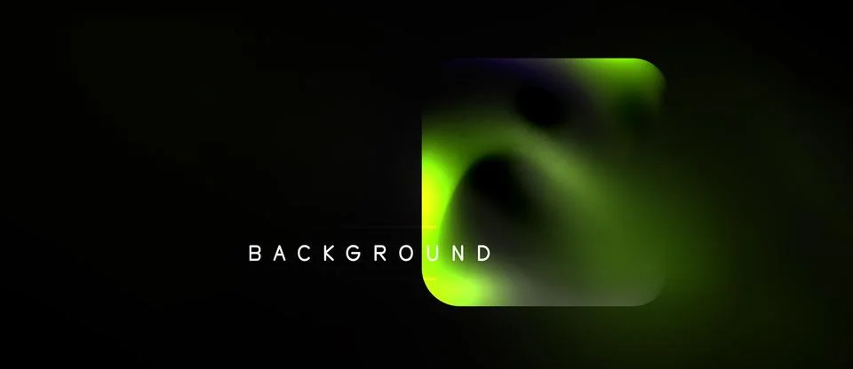 Dark background features vibrant green, blue blur. Text reads BACKGROUND in Stock Illustration
