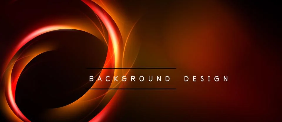 Dark background features vibrant orange, red neon swirls. Text reads backgrou イラスト素材