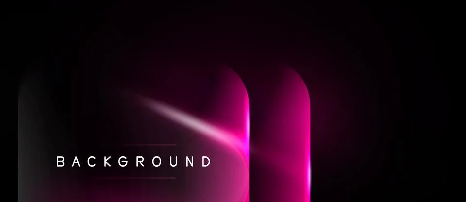 Dark background features vibrant pink gradient. Text reads BACKGROUND centere Illustrazione stock