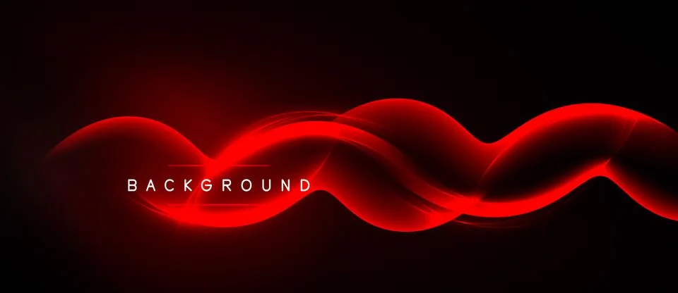 Dark background features vibrant red wavy lines. Text reads BACKGROUND center Stock Illustration