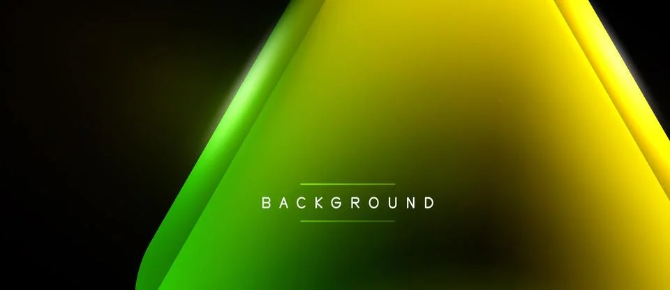 Dark background features vibrant yellow, green gradient. Modern design with.. Illustrazione stock