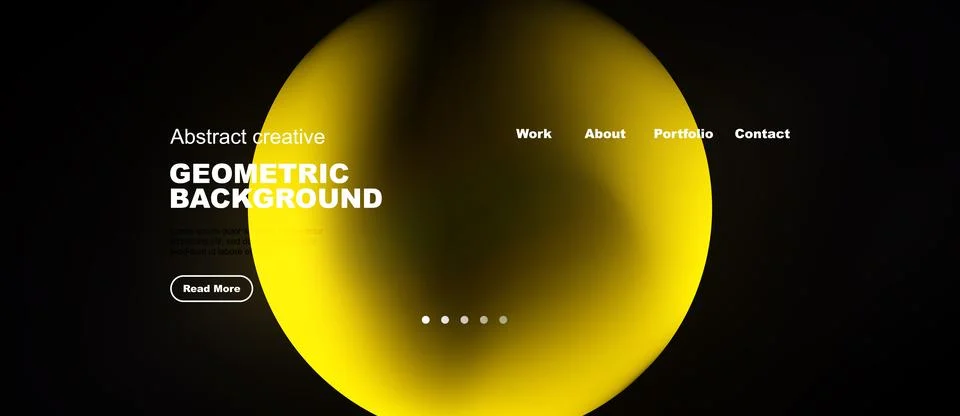 Dark background features vibrant yellow oval shape. Text elements present, 库存插图