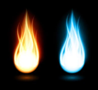 Dark background with flame Stock Illustration