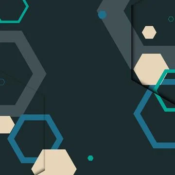 Dark background with geometric shape. Stock Illustration