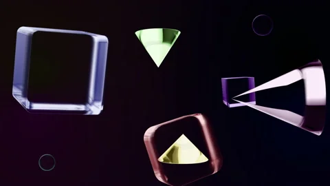Dark background with geometric shapes. Stock Footage 153796881