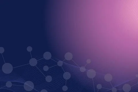 Dark background with glow and round elements at the corners Stock Illustration