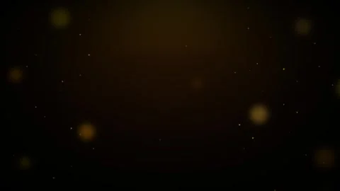 Dark background with glowing golden particles and soft bokeh light effects .. 動画素材 336365003