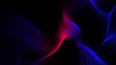 Dark background, glowing pink and blue waves. Stock Footage 284166206