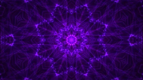 Dark background with glowing purple blue kaleidoscope Stock Footage 311835754
