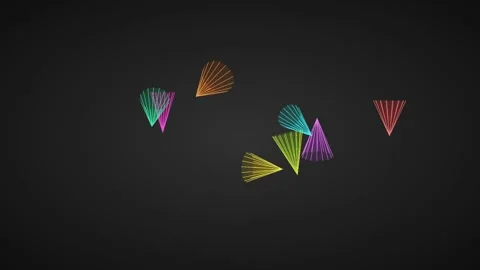 Dark background with glowing white cones 2K resolution Stock Footage 342080767