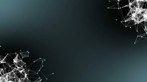 Dark background with a gradient with a plexus of lines and dots in the corner of 스톡 동영상 115160815