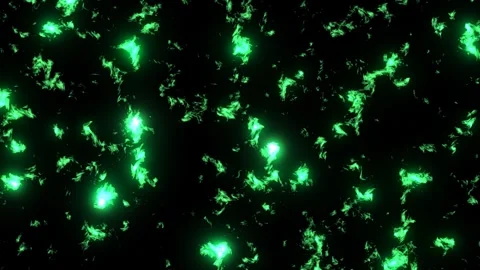 Dark background with green glowing light, chaotic. Mystical background. Stock Footage 270929632