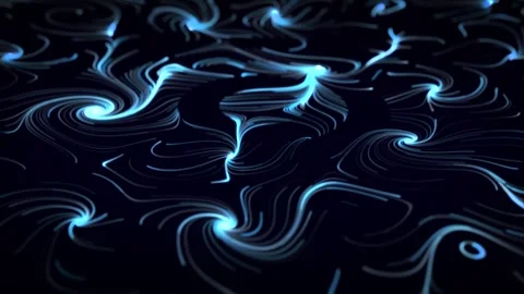 Dark background with illuminated plant shaped patterns and moving light impulses Stock Footage 283743290