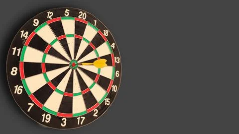 A dark background with an image of a dartboard game. Stock Illustration