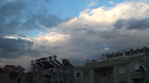 Dark background image of modern city scene timelapse Stock Footage 50326359