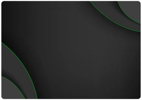Dark Background with Layers and Green Edges Stock Illustration